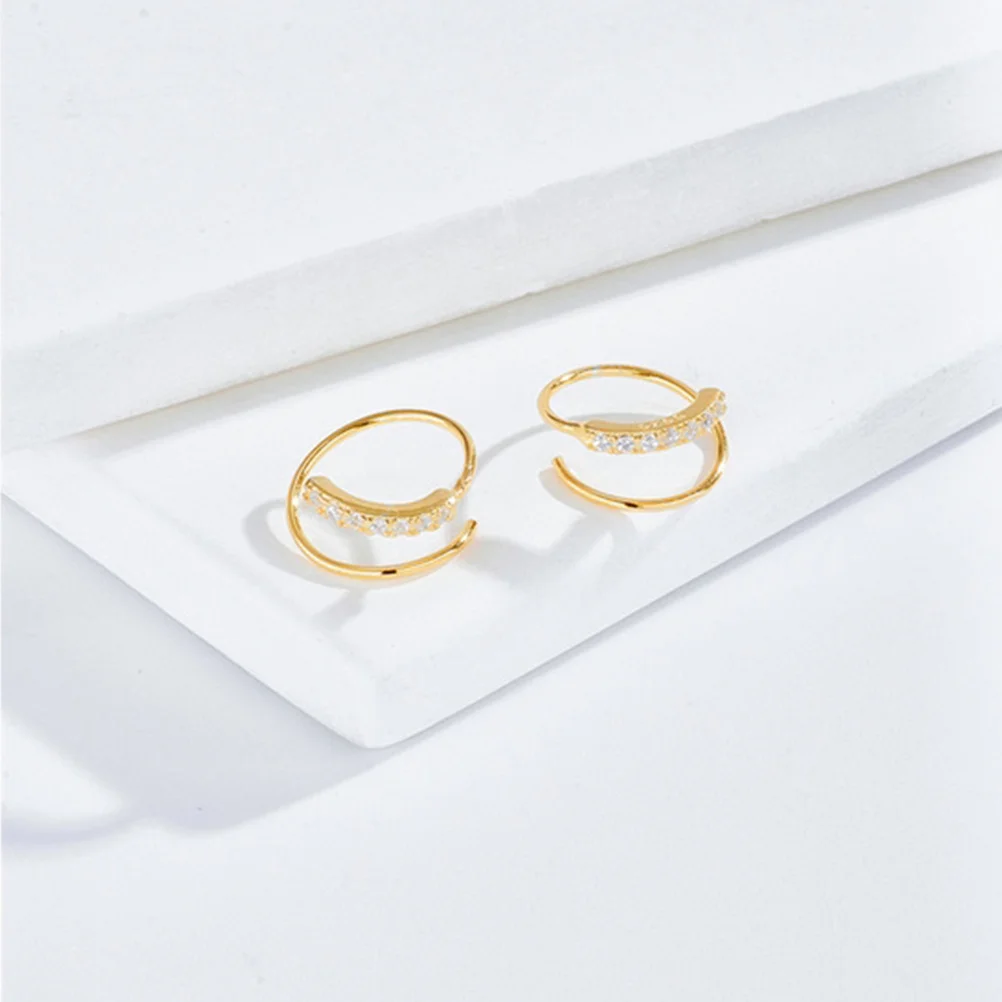 

1Pair Zircon Earrings Stylish Swirl Studs Lightweight Secure Fit Enhance Your Look Great for Casual Formal Wear Valentine