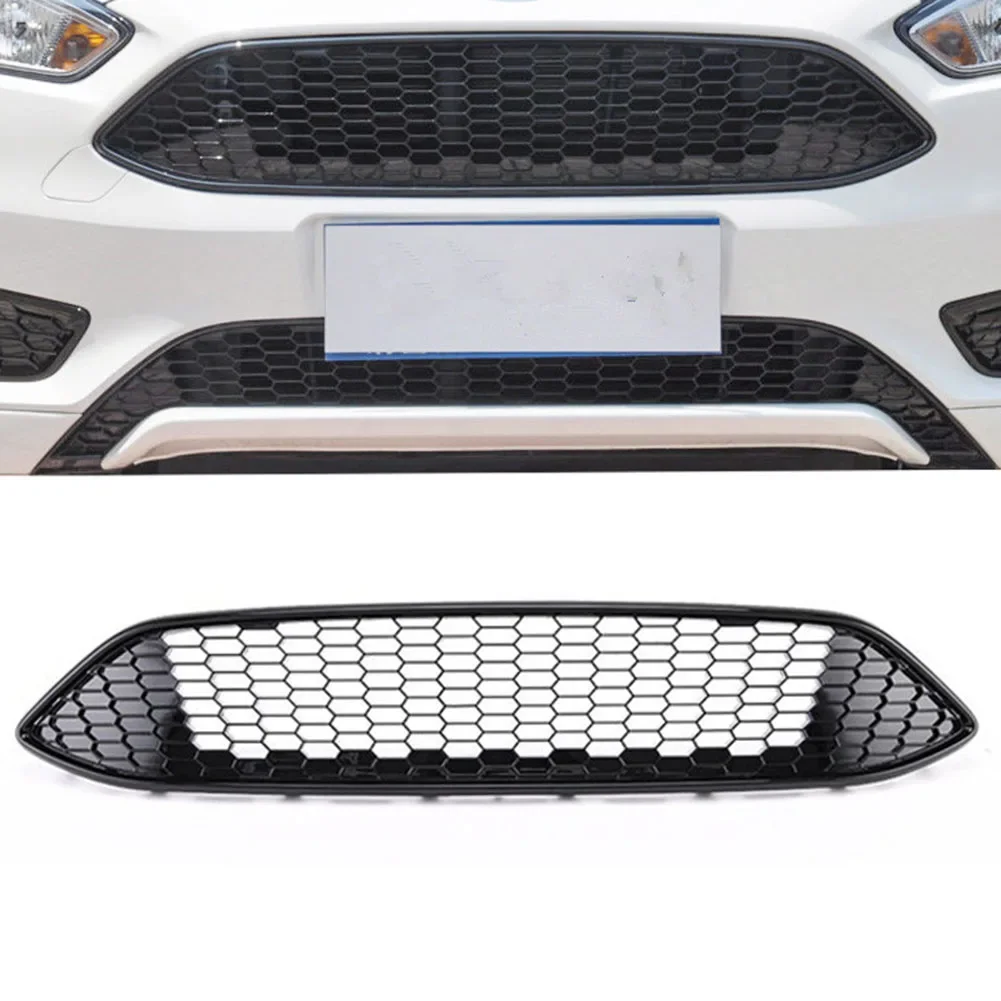 รถด้านหน้ากลางรังผึ้งตาข่าย Grille กันชน Fit สําหรับ Ford Focus 2015 2016 2017 2018 Hatchback ซีดาน