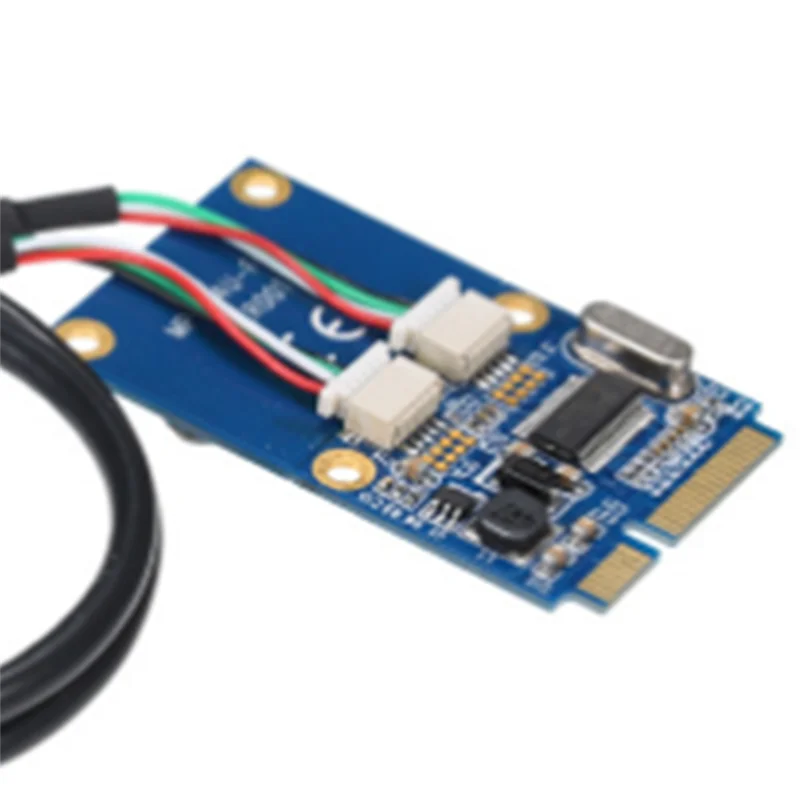USB 2.0 2 ポート PCI-E Express カード電源コネクタ付き Mini PCI-E から PCI-Express デュアル USB アダプタコンバータ