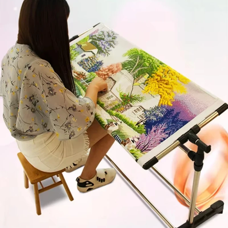 

Регулируемая подставка для вышивки крестиком из нержавеющей стали, аксессуары для вышивки крестиком в китайском стиле, напольная подставка, вешалка для одежды