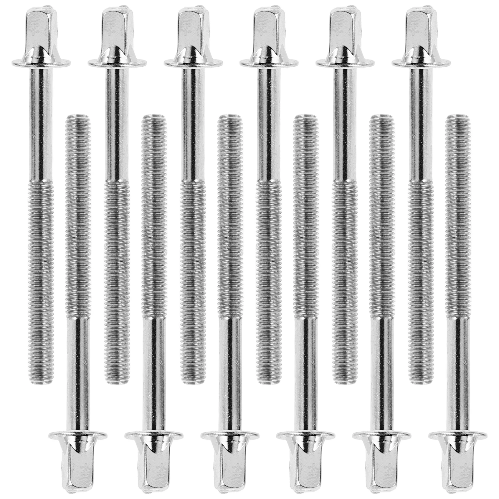 

12pcs Drum Tension Rods M5 Silver Stainless Steel For Drum Kit Jazz Snare Percussion Fasteners Repair Parts Hardware