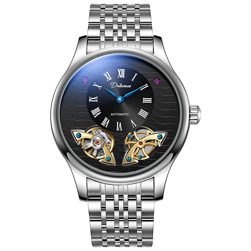 Durenwei Men's Automatic Mechanical Watch, 2025 New Skeleton Trendy Watch, Men's Automatic Wristwatch, High-End Men's Watch