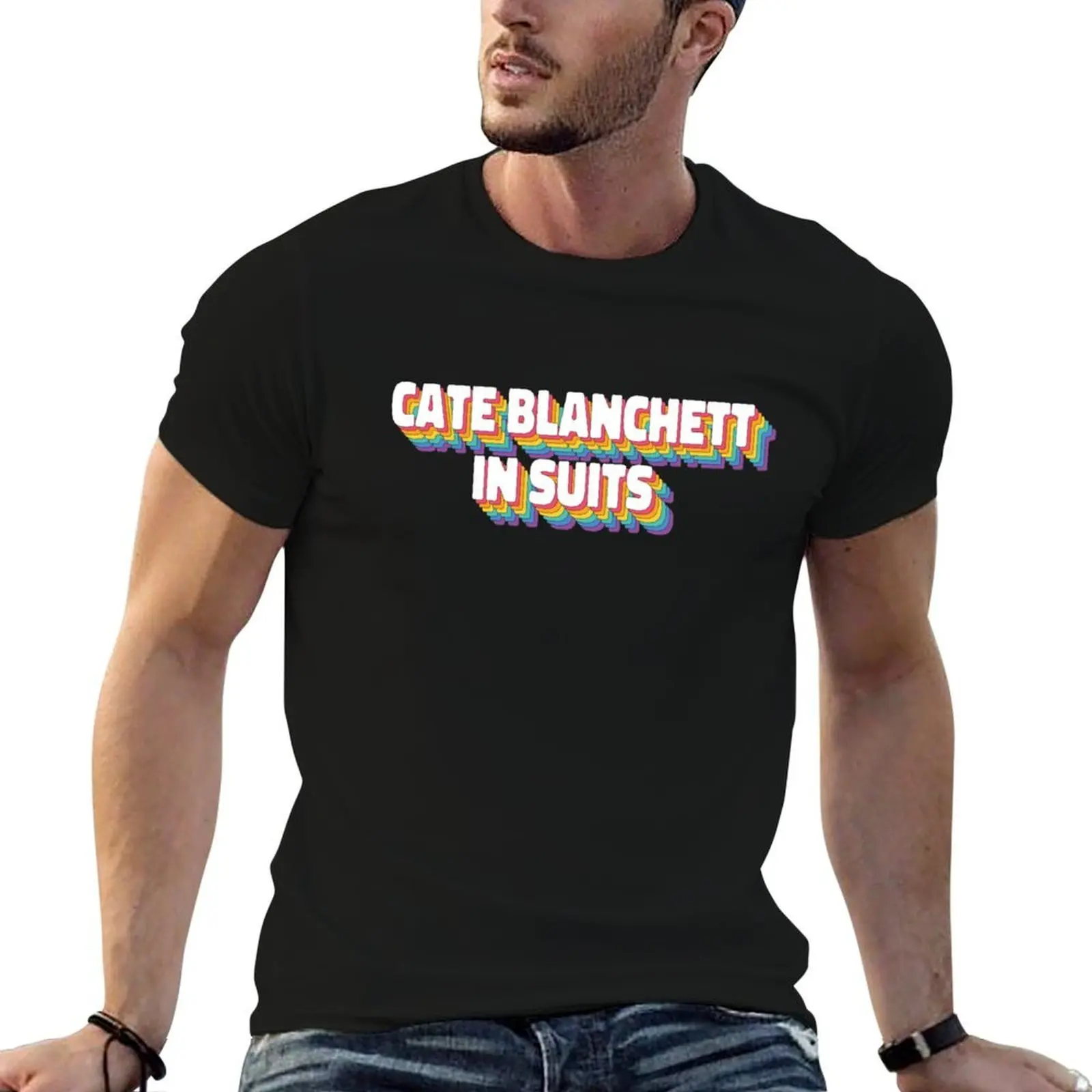 

Cate Blanchett In Suits T-Shirt t shirts for man cotton black cotton t-shirt plain for man package cotton t shirt pack T-shirt