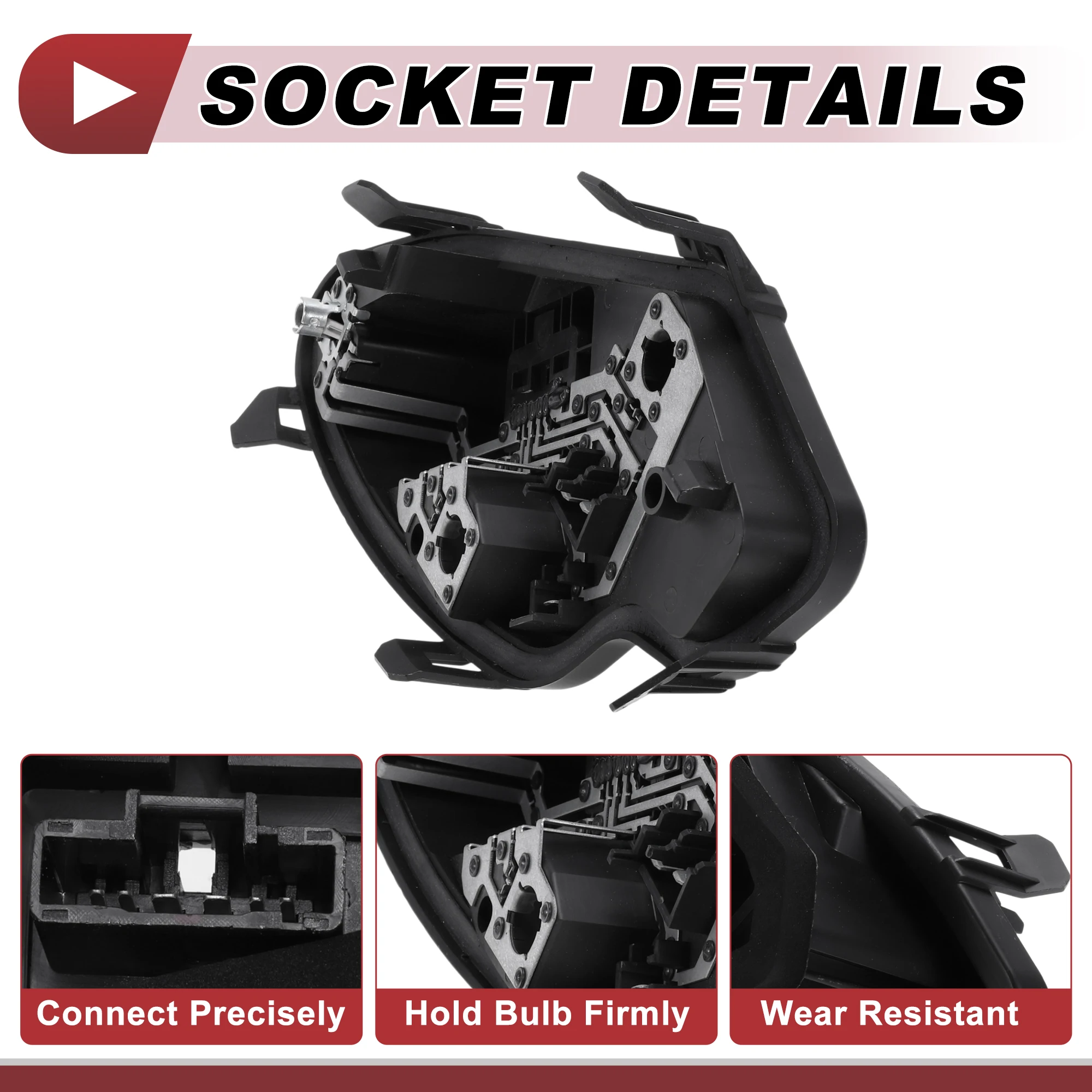 

X Autohaux 1 Pc Right Tail Light Socket for Peugeot 508 W23 11-14 Lamp Bulb Connector