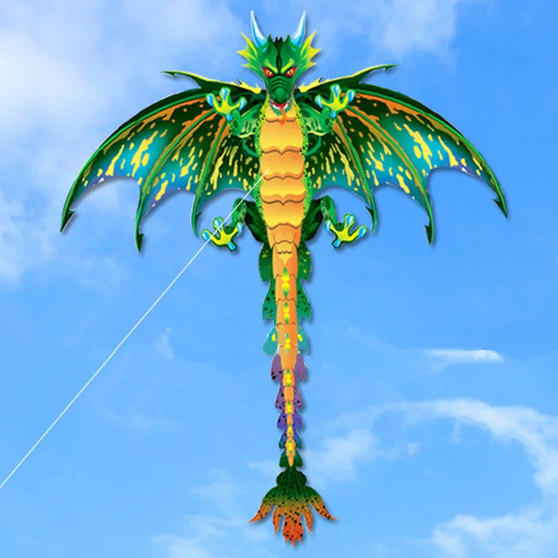 3D Classical Pterosaur Kite Long Tail Single Line Dinosaur Kites Sports Children Boy Toys Flying Reel Kite with 100M Reel Line