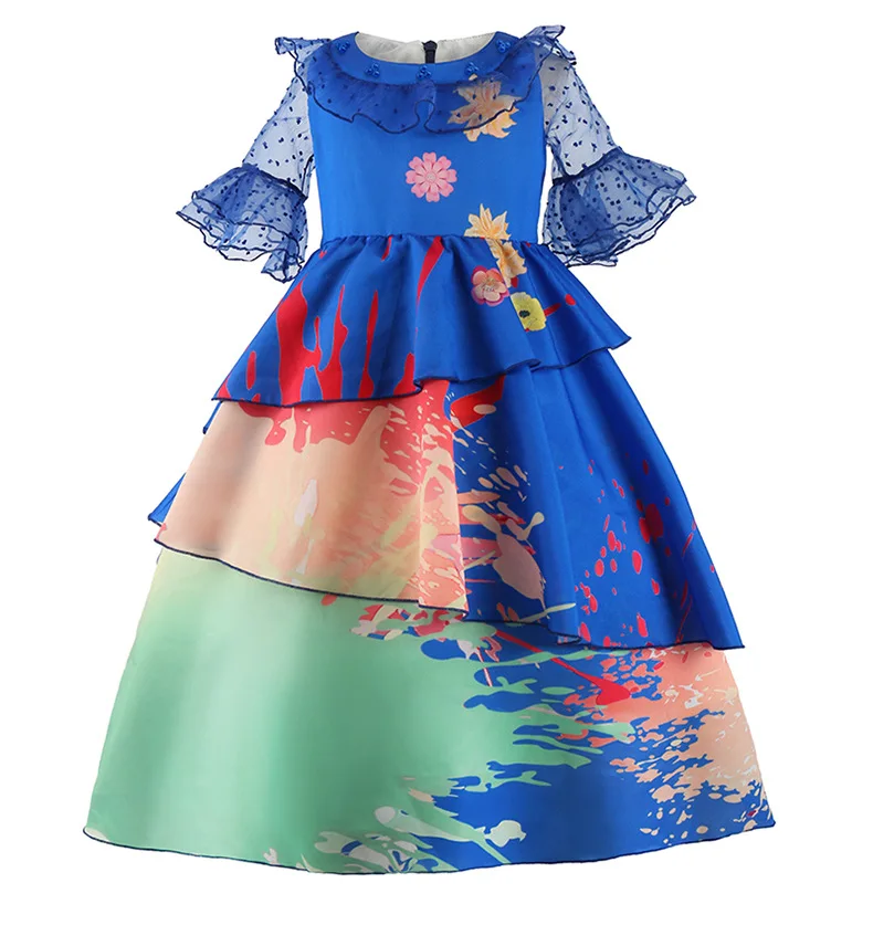 

Girls Summer Tie-Dye Dress Retro Princess Cute Clothes Toddler Girls Fashion Bohemian Style Elegant Casual Birthday Party Dress