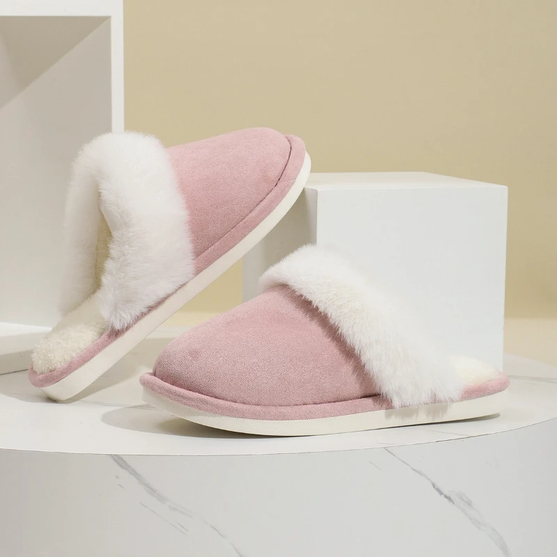 2025 Winter New Women's Warm and Comfortable Slippers Indoor and Outdoor Lightweight Anti slip Cotton Dragging