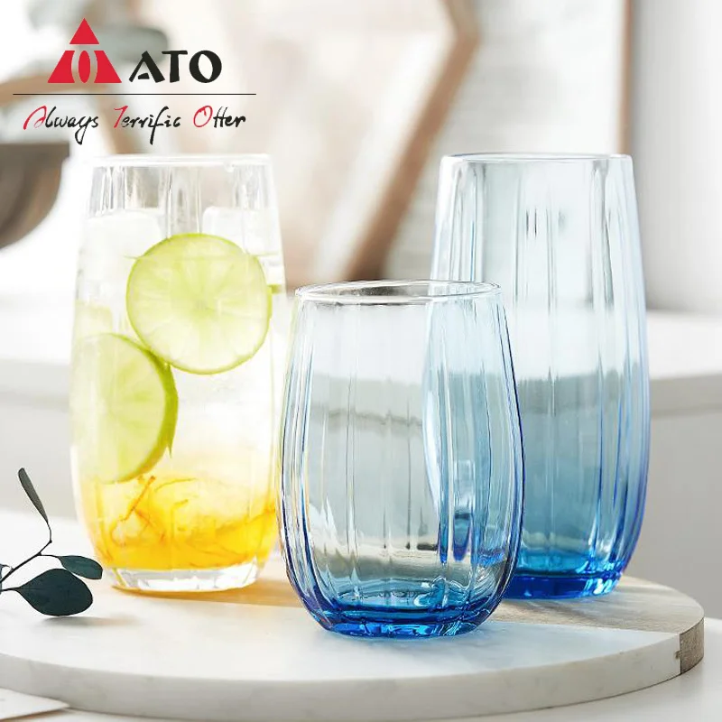 

ATO home decor colored water Glass Cup Kitchen drinking water glasses