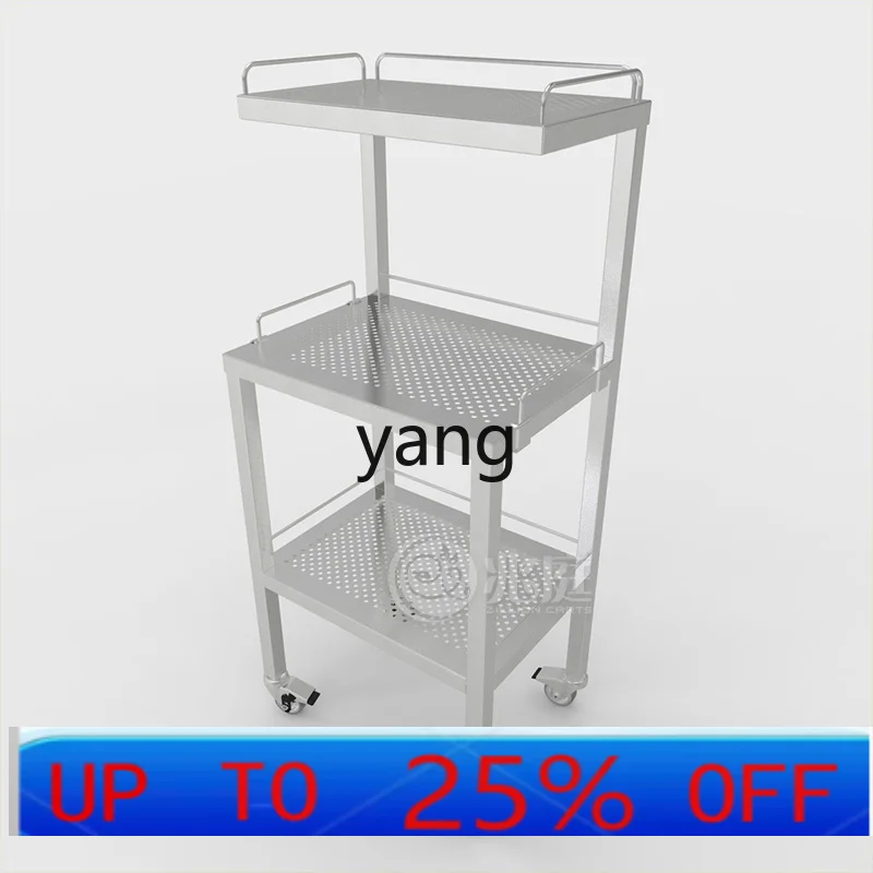 LTT 304 stainless steel orifice plate movable table with shelf laboratory clean room workshop trolley