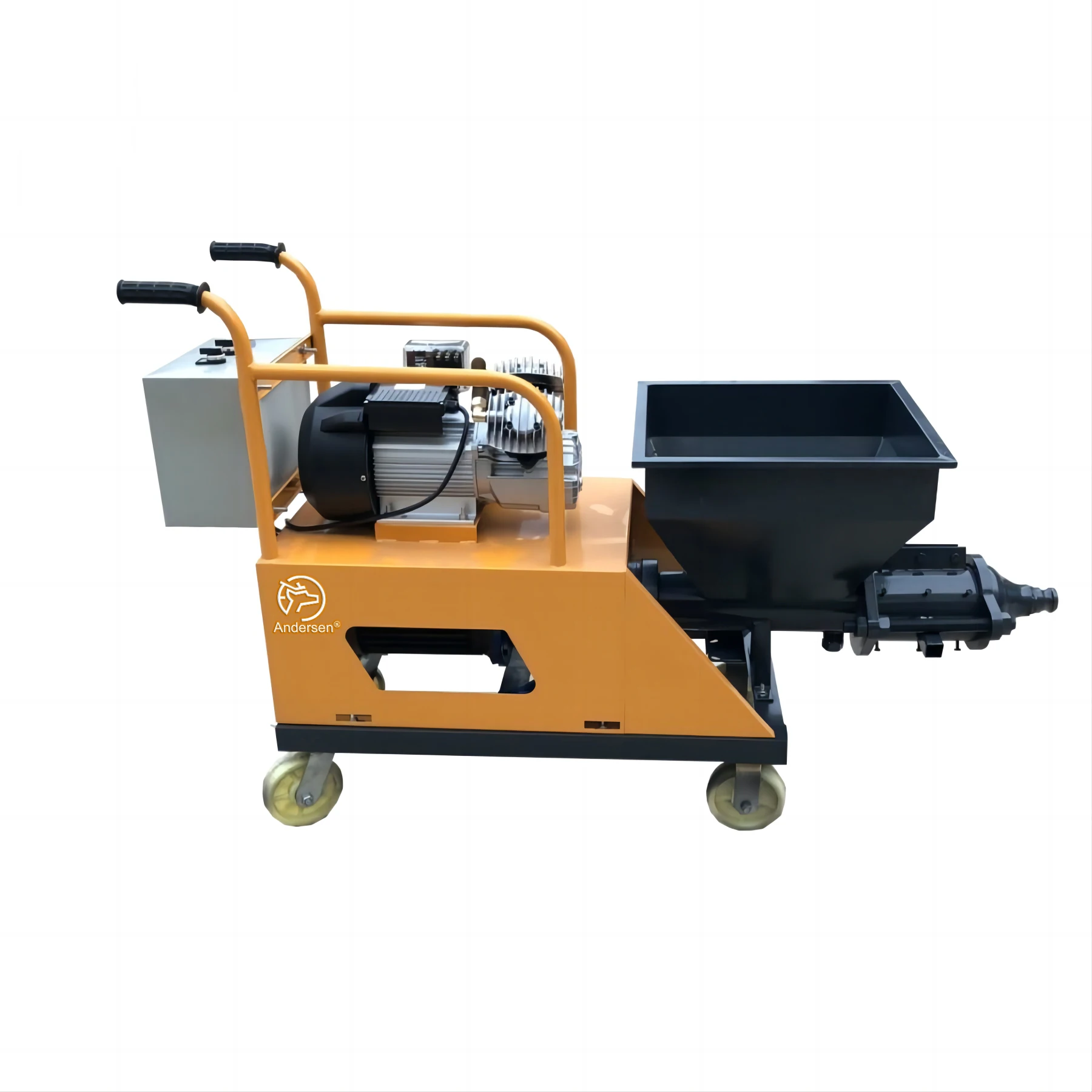 

For New 220V 60L Cement Plastering Spray Machine With Pump Motor Engine Core Components For Wall Fireroofing Plaster Putty Morta