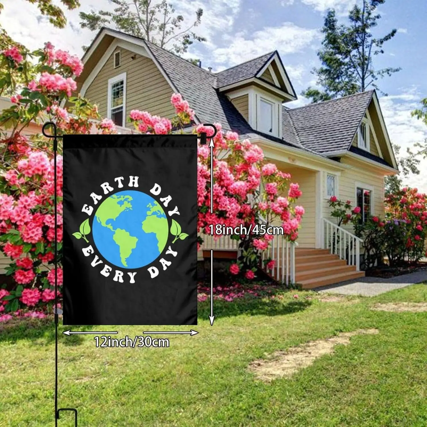 Earth Day Every Day Garden Flag 12x18 Inch Polyester Garden Flags Double Sided Garden Flag Outdoor Patio Flags Decorative Ga zzo