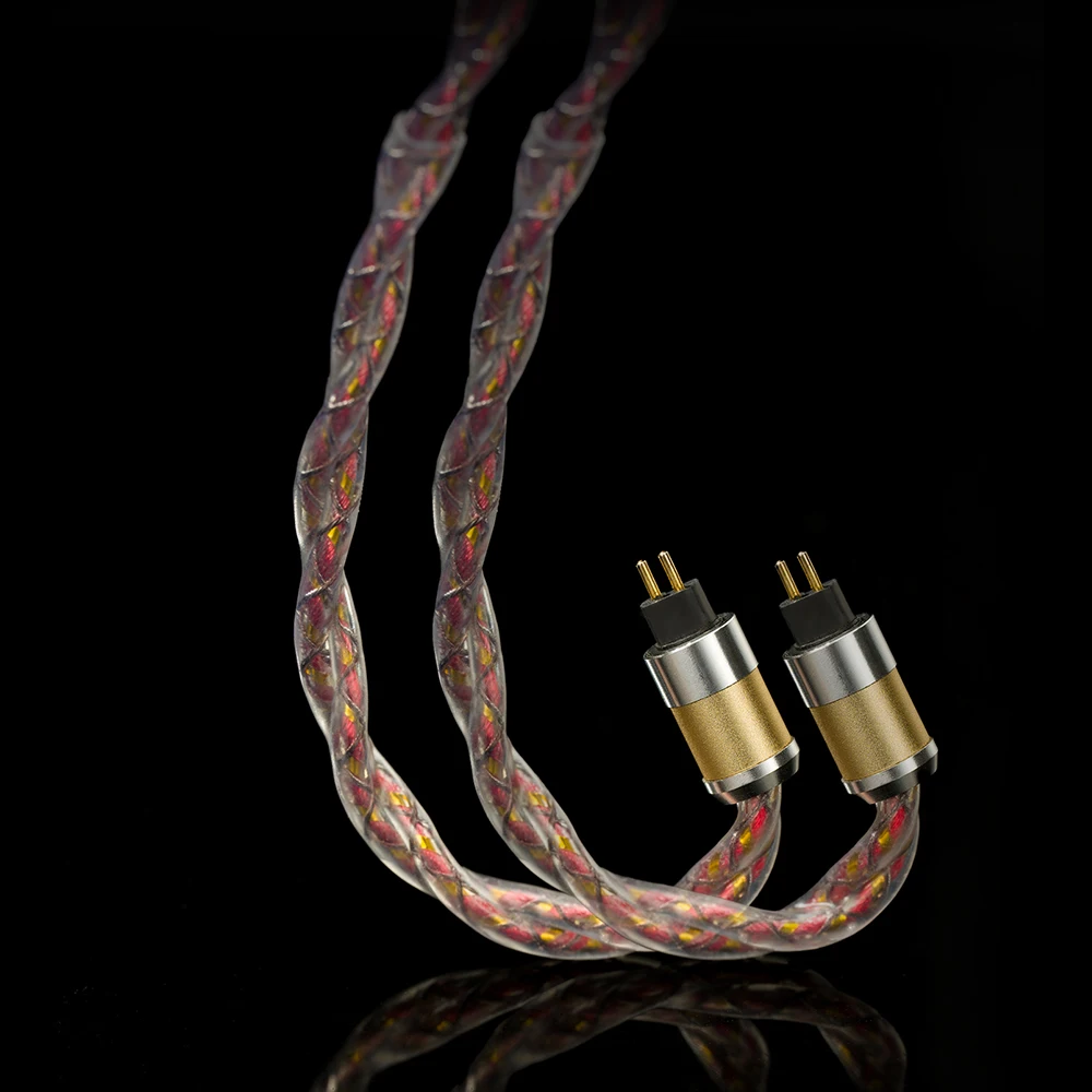 CVJ Moon Pluto Earphones Cable Alloy Copper Silver-Plated Upgrade Cable CNC Silver Plated and Gold-Plated 4.4MM Plug 0.78MM 2PIN - view 3
