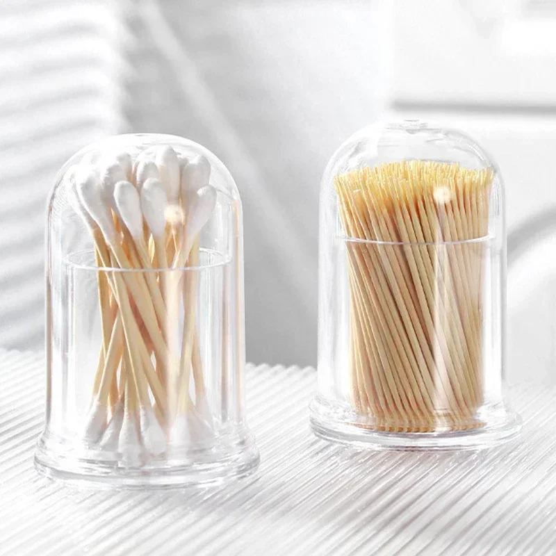Square Acrylic Toothpick Storage Box, Transparent Lid, Desktop Decoration Accessories, Exquisite Toothpick Holder Tube