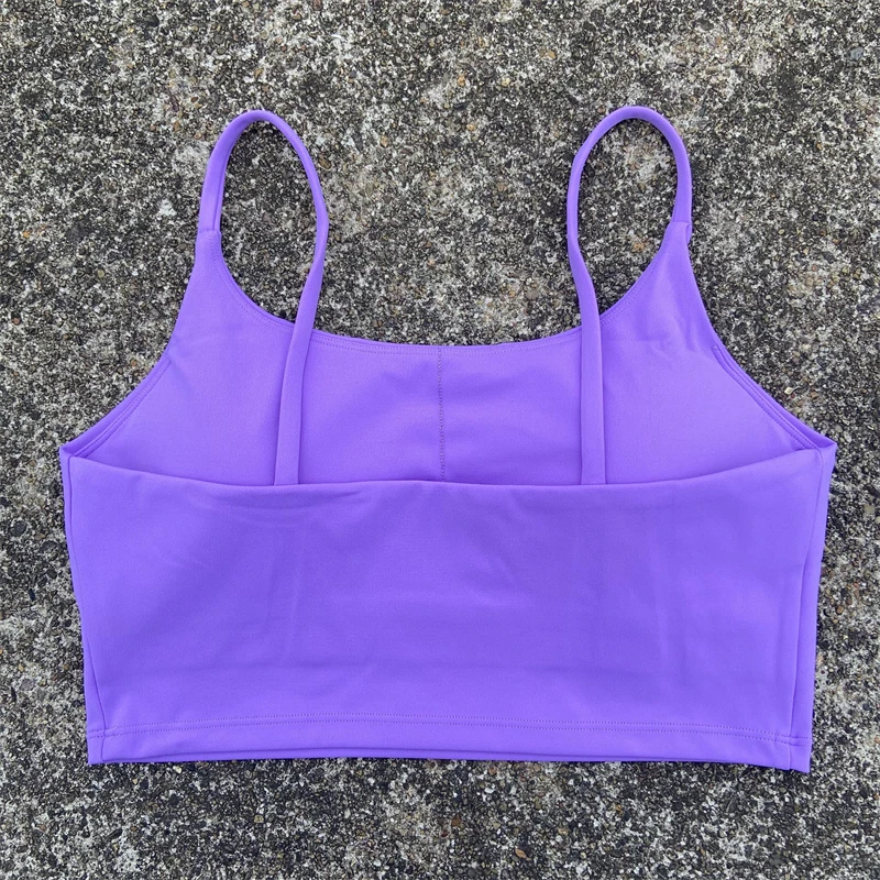 Backless Sports Bra Gym Workout Top Thin Strap Yoga Vest Women High Support Fitness Bralette Push Up Running Padded Underwear image 5
