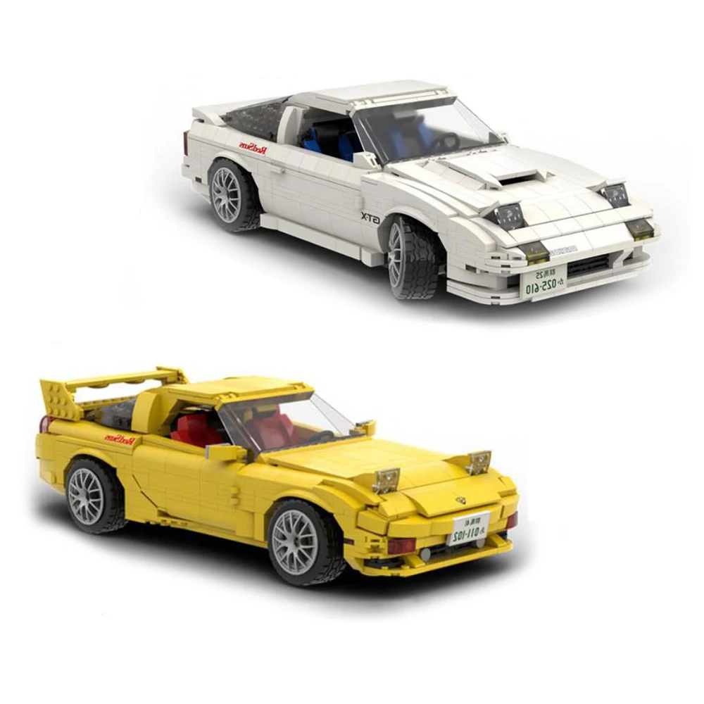 

1:12 Scale Sport Car Japan Racing Anime Initial D Building Block RX7 FD FC Brick 2.4ghz Remote Control Vehicle Toys With Light