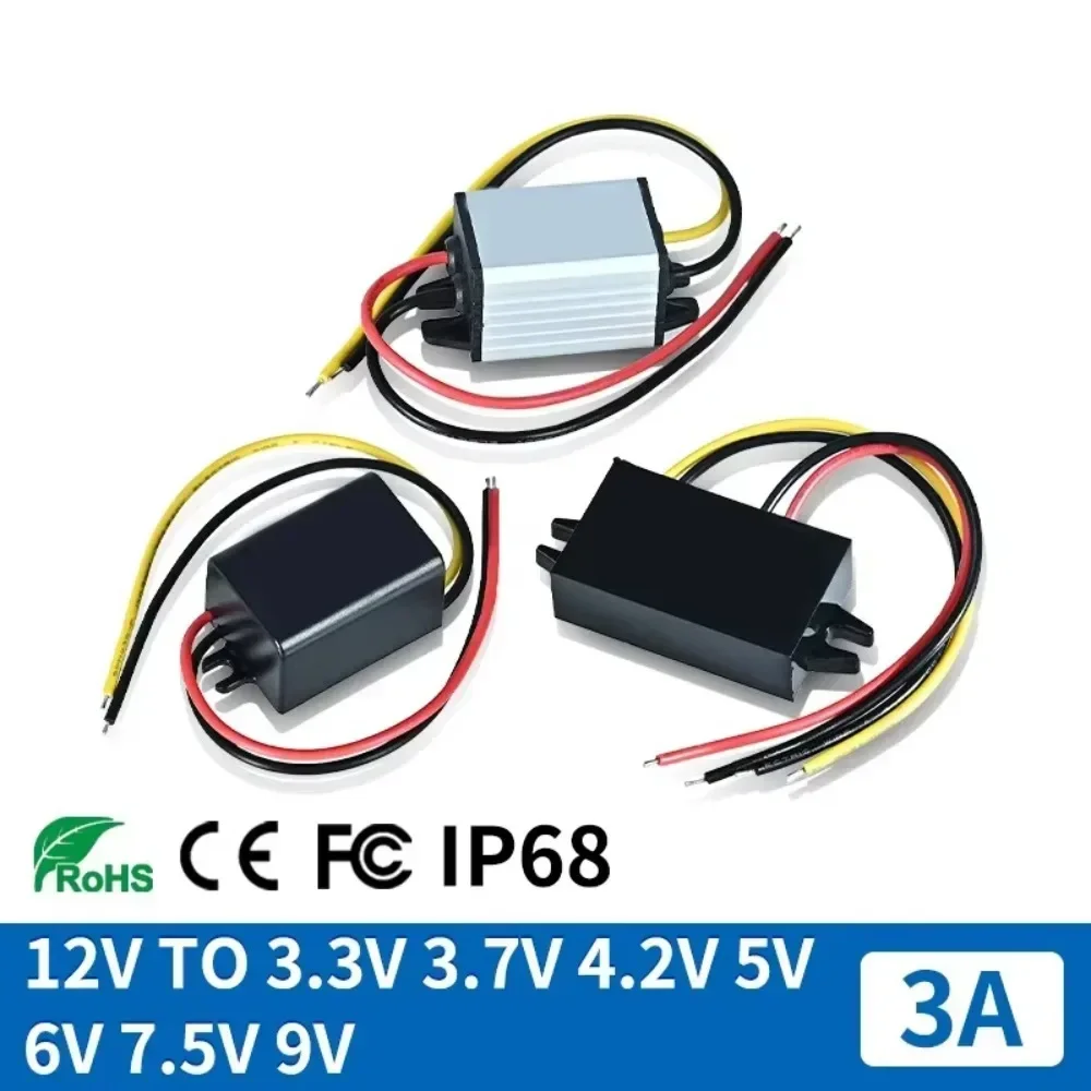 12V to 3.3V 3.7V 4.2V 5V 6V 7.5V 9V DC-DC Step Down Converter 12 to 5 6 9 Volt Voltage Regulator Car Monitor Camera Power Buck