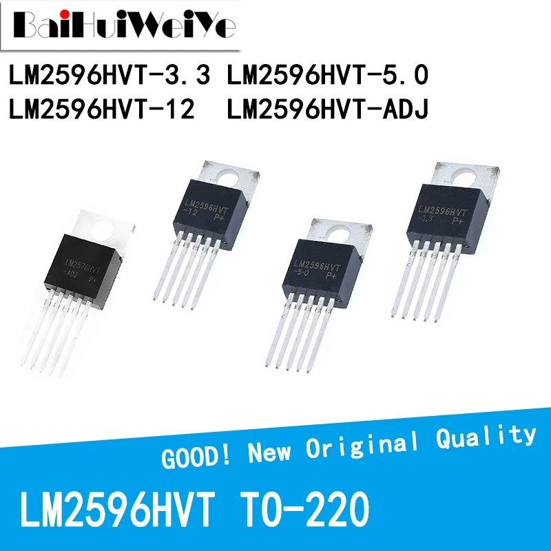 5PCS/LOT LM2596HVT LM2596 LM2596HVT-3.3 LM2596HVT-5.0 LM2596HVT-12 LM2596HVT-ADJ TO-220 TO-220-5 Voltage Regulator Chip