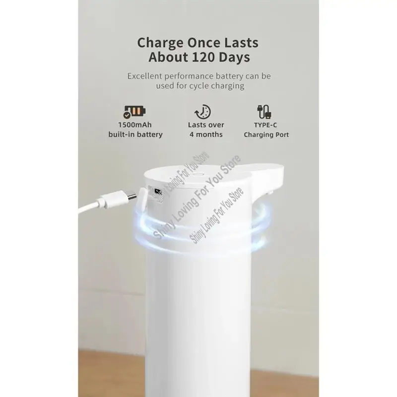 

HIM-Smart Ручная стиральная машина Пенящийся ручной дозатор Автоматические дозаторы мыла Перезаряжаемый бесконтактный датчик для ванной комнаты