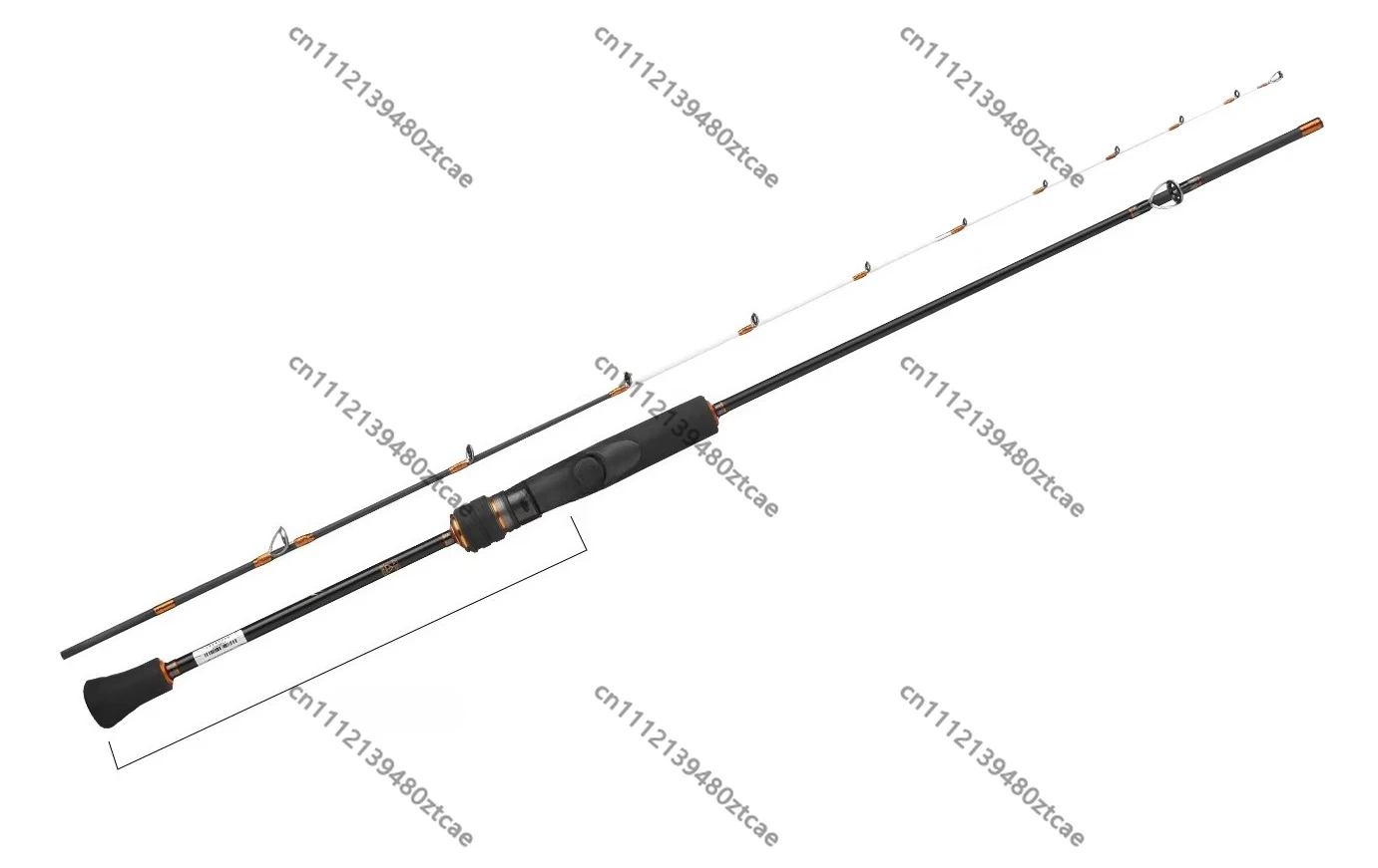 Offshore Solid Lightweight 3-Piece Portable Boat Rod for Boat Fishing Raft Fishing Ijima Fishing