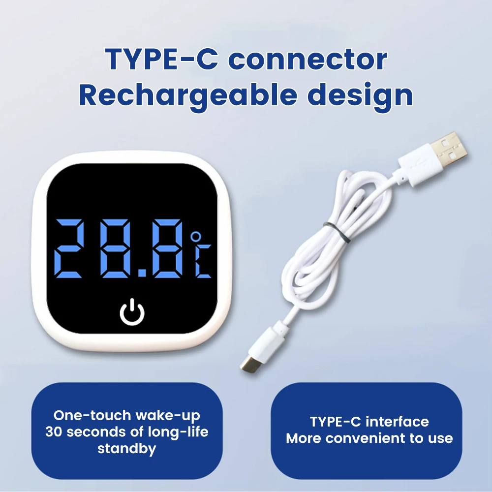 Therye.com-Therye.com avec batterie pour aquarium, précieux poisson, charge de type C, LED électronique, affichage numérique, 0 ~ 60 ℃