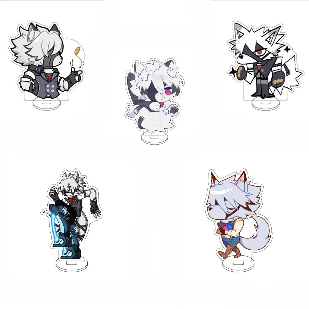 10CM Anime Zenless Zone Zero Figure Stand Model  Von Lycaon Cute Desk Decor Standing Sign Gifts