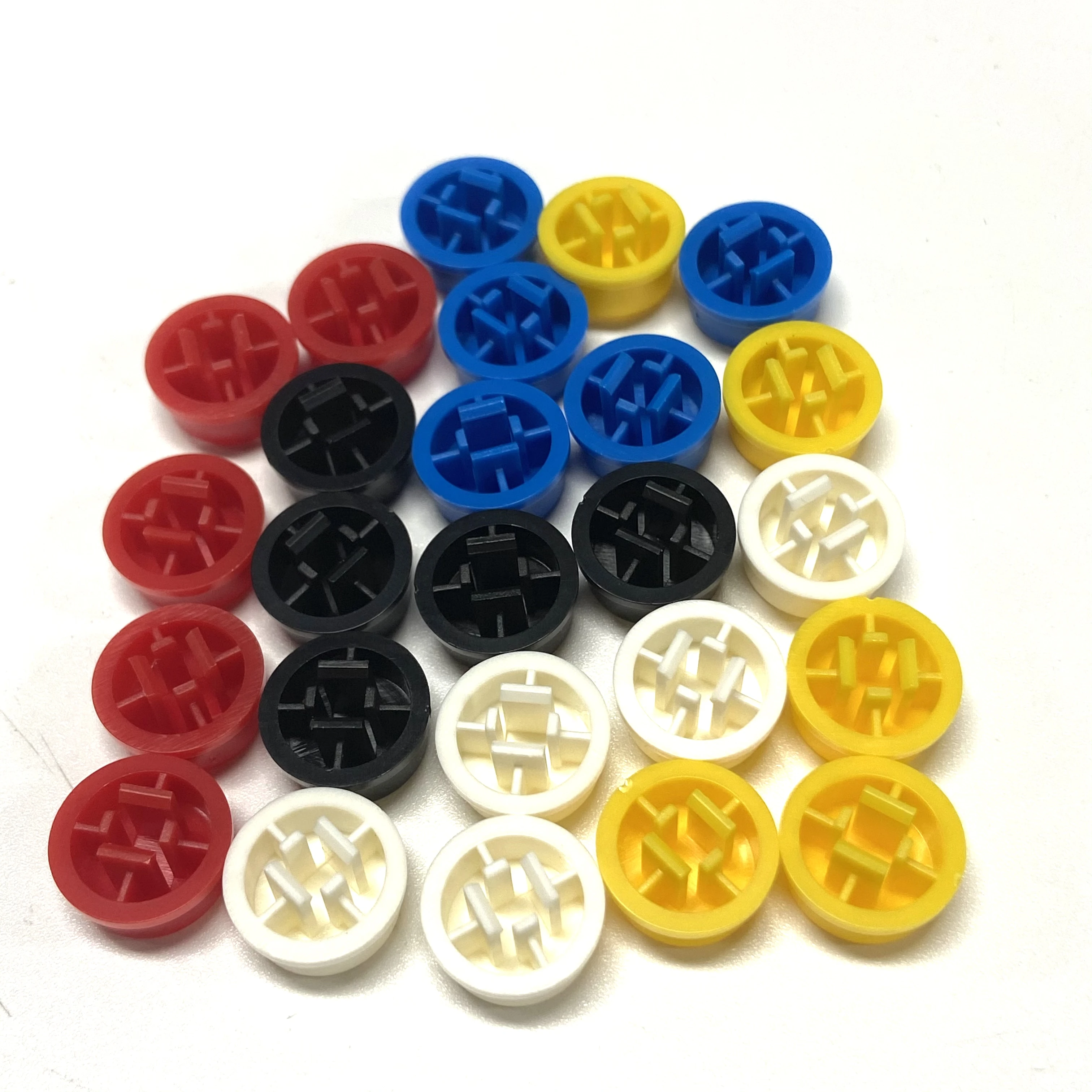 10PCS/LOT 12X12X7.3 Round Tactile Button Caps For 12*12*7.3 mm Tact Switches 5 Colors Switch Cap 12x12x7.3 mm A24 Switch Button