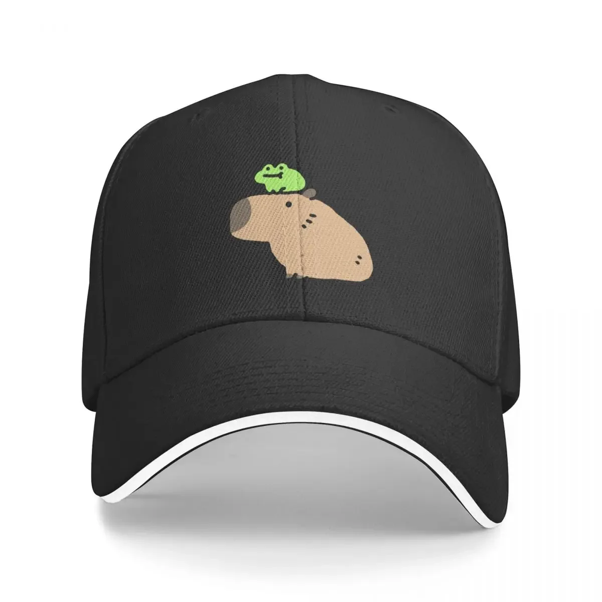 

frog and capybara Baseball Cap Sun Cap Hat Luxury Brand Sunhat Woman Men's