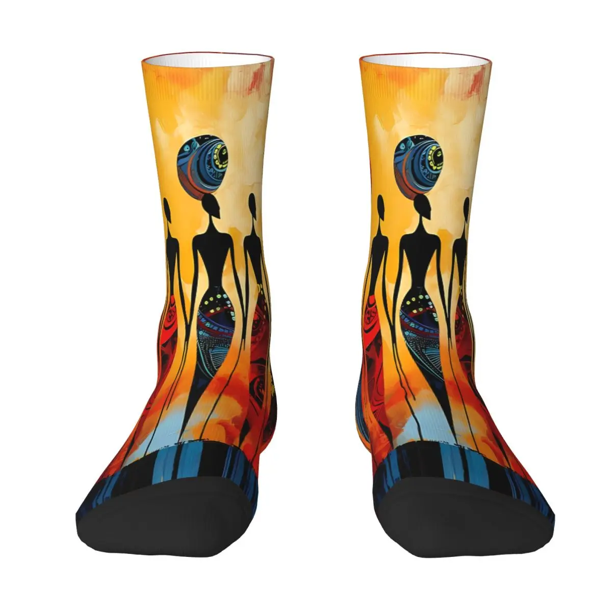 African Women Sock Printed Man Polyester