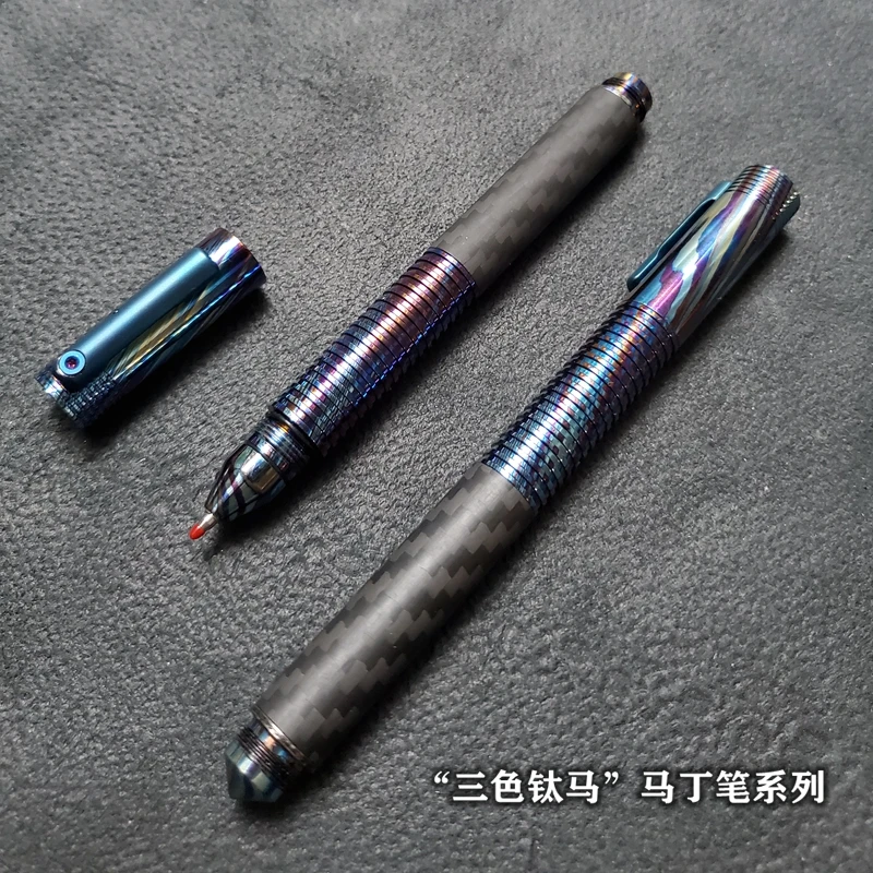 1Pc EDC TC4 Titanium Alloy Bolt Action Pocket Ball Pen Outdoor Multi-purpose Tool Pen