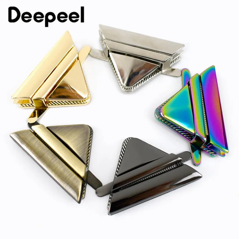 Deepeel-Metal Twist Turn Fechos Snap para Mulheres Sacos, Fivela de Fechamento de Metal, Fivelas Decorativas, Acessórios de Hardware DIY, 46mm, 1