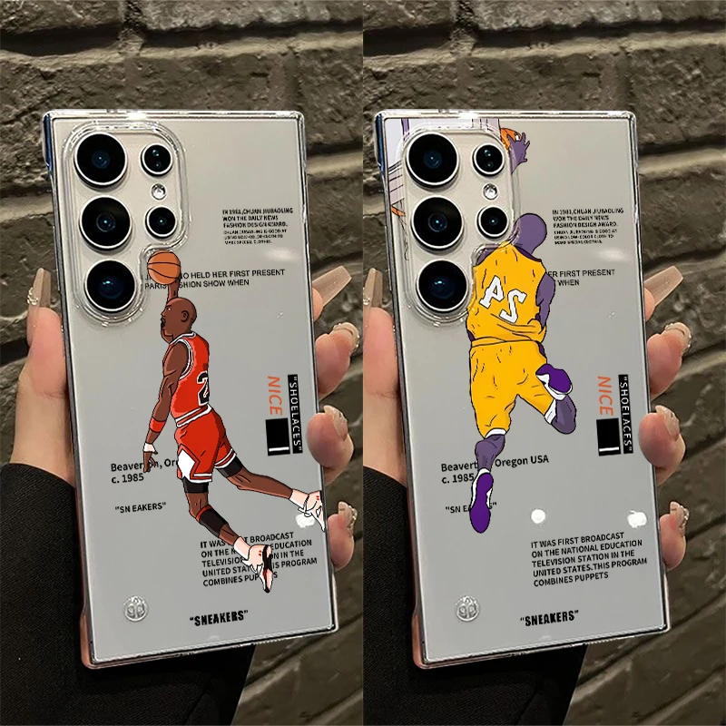 Luxury Basketball SNEAKERS Phone Case for Samsung Galaxy S25 S24 FE S21 S23 Plus S20 FE S22 Ultra Clear Cover