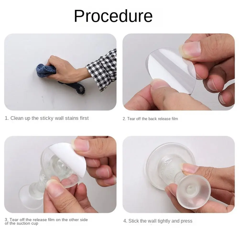 New Silicone Door Stopper Anti Collision Self Adhesive Floor Holder Strong Suction Doorstop Home