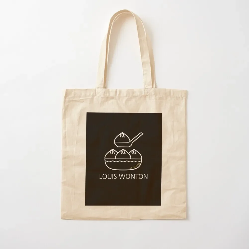 

Louis Wonton (Black) x Designer Foodie Puns Tote Bag custom fabric bag tote bag women