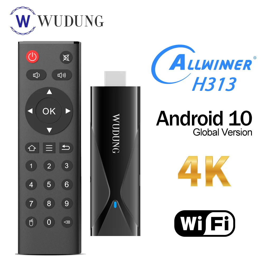 

ТВ-приставка WUDUNG TX8 Smart TV Box на Android 10, Allwinner H313, 2.4G Wi-Fi, 4K, мини-донгл, медиаплеер, 2 ГБ ОЗУ, 16 ГБ ПЗУ