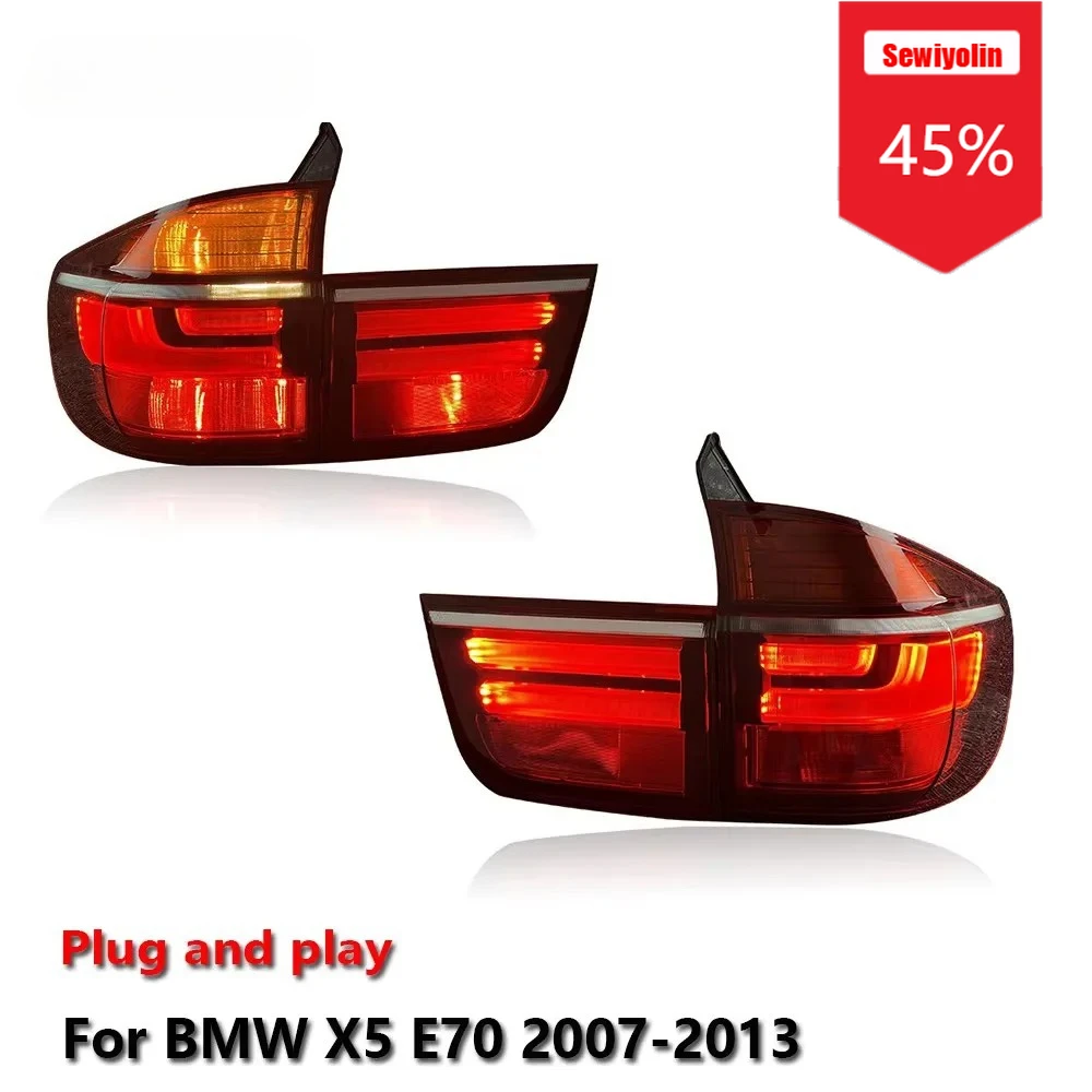 

Sewiyolin автомобильный светодиодный задний фонарь в сборе для BMW X5 E70 2007-2013 авто задний противотуманный фонарь DRL тормозной указатель поворота Plug and Play