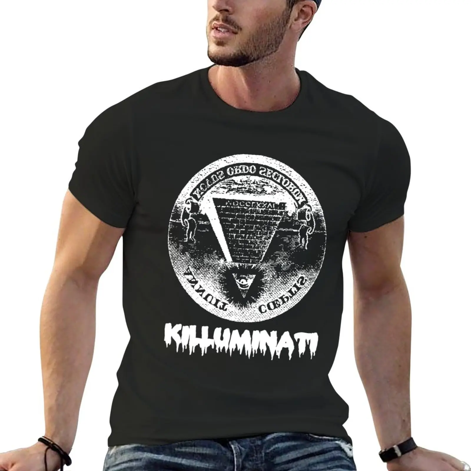 Killuminati-black T-Shirt Short sleeve tee customs design your own korean fashion quick-drying Men's t-shirt