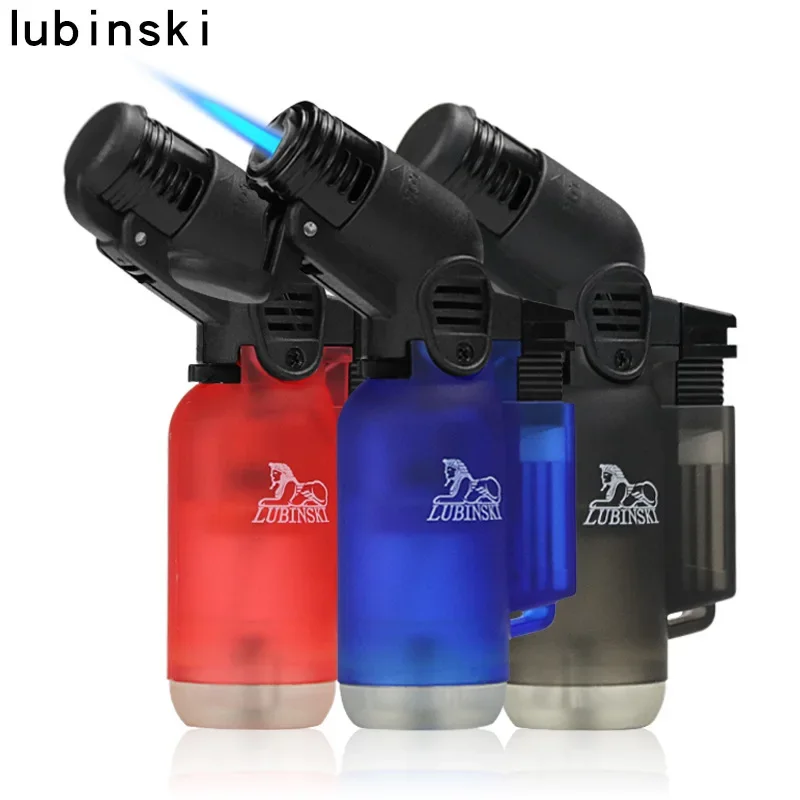 Cigar Lighter Plastic Mini Transparent Single Direct Flush Windproof Inflatable Cigar Lighter Gadgets for Men
