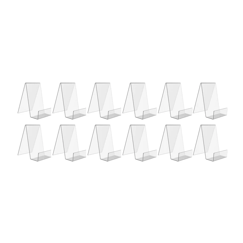 

12 Pcs Acrylic Book Stand,Clear Acrylic Display Stand, Clear Holder For Displaying Pictures,Jewelry,Watch Display Stand