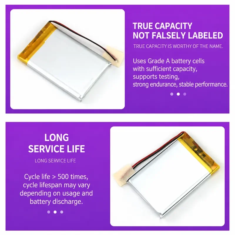 for 523450 Polymer Lithium Battery 1000mAh 3.7V for Beauty Instrument Humidifier Makeup Mirror Ordering Machine Rechargeable
