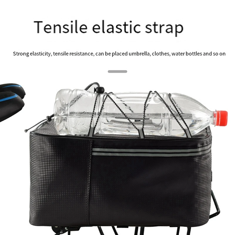 Bike Trunk Bag Bicycle Rear Bag Water Resistant Bike Rack Bag With Waterproof Rain Cover Cycling Bikepacking