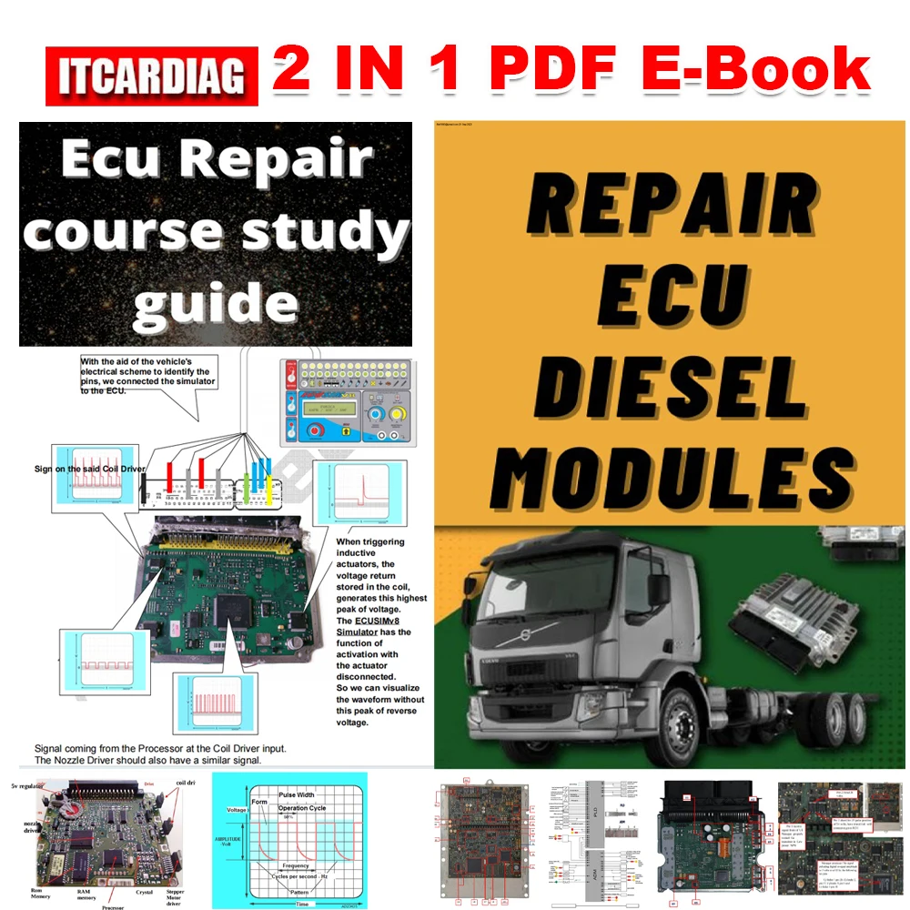 2in1 ECU Repair Course Study Guide Repair ECU Diesel Module PDF File ECU Repair Basic Course Study PDF E-book EPROM TEST Learn