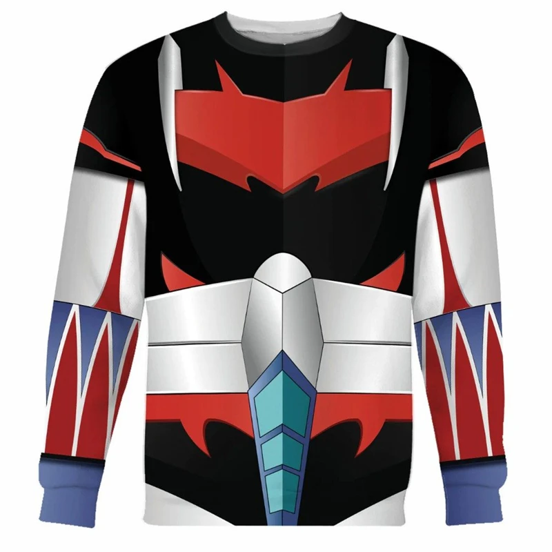 New Anime Mazinger Z 3D Printed Men\'s Sweater Summer Unisex Casual Harajuku Style Long Sleeve Tops Boys Girls Y2k Sweatshirts