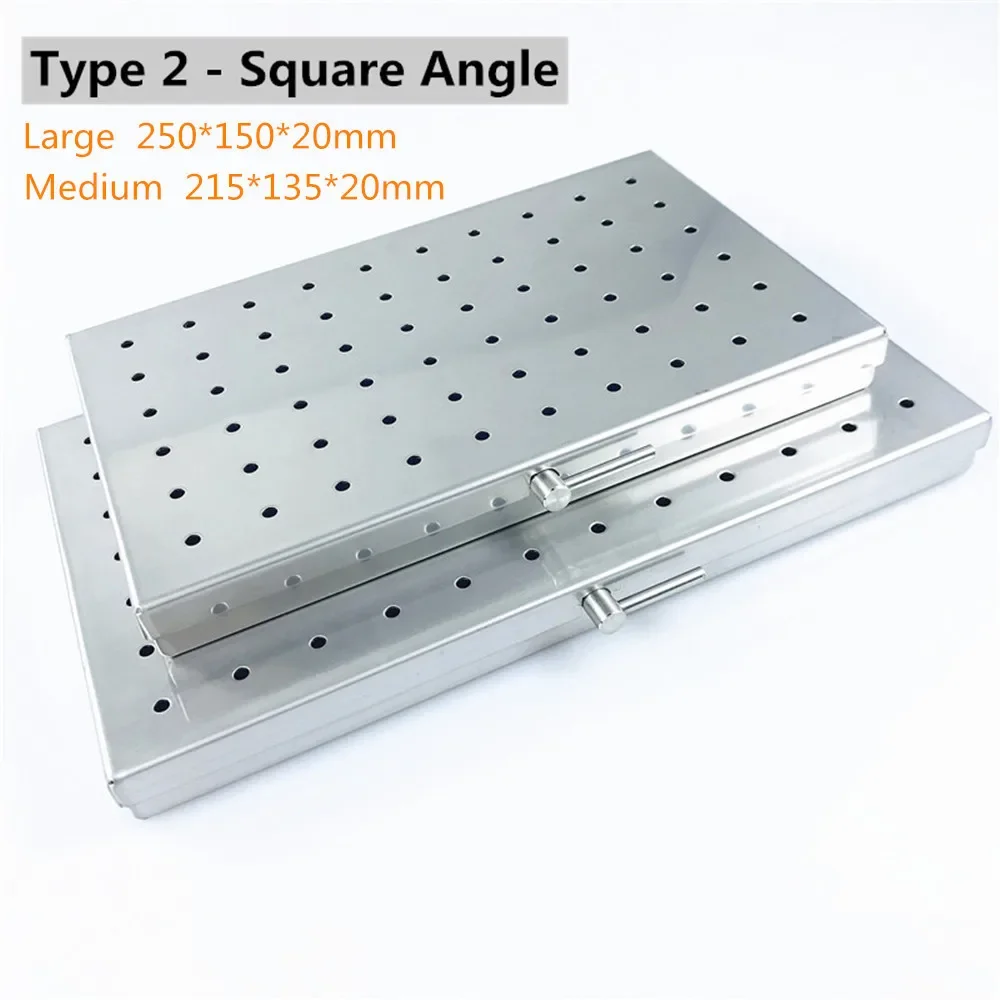 Sterilization Tray Case With Silicone Pad Aluminium Alloy Disinfection Box For Holding Instrument
