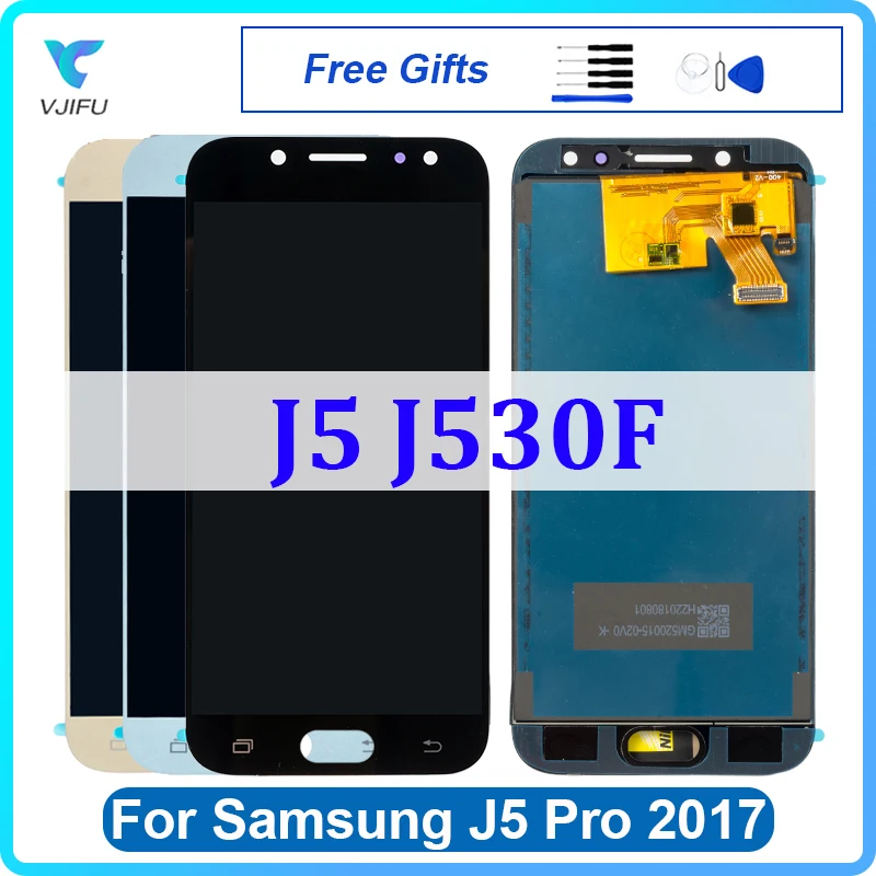 5.0'' LCD For Samsung Galaxy J5 2017 J530 Display Touch Screen J530F SM-J530F Digitizer Assembly Replacement Phone Repair Tested