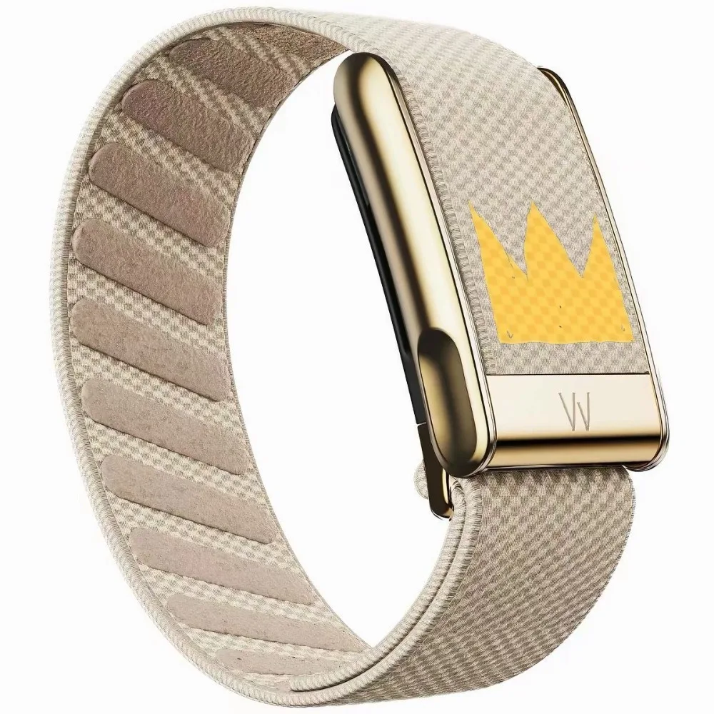 WHOOP 5.0 Crown Pattern Nylon Band Elastic Sport Wrist Strap Metal Connector Replacement Fitness Tracker Accessory