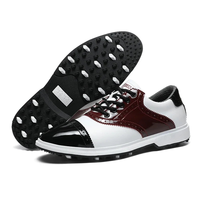 

Big Size White Blue Men Women Professional Golf Shoes Outdoor Flat Walking Leather Sneakers