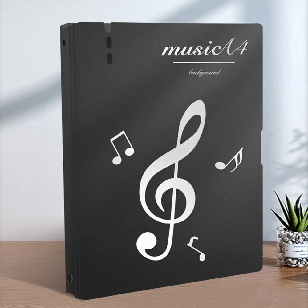 Spiral Binder Piano Score Folder Non-reflective Waterproof Storage Holder Transparent Inner Practical Music Folder Interview