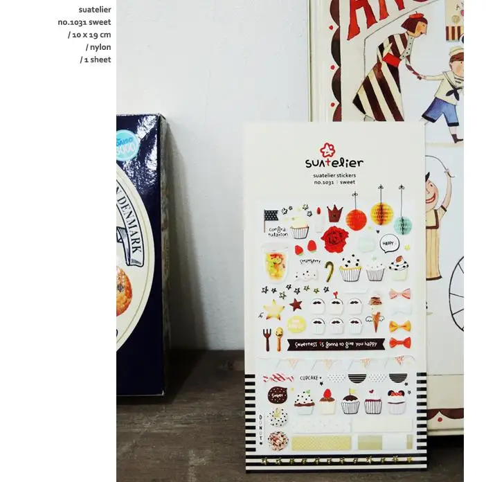 Suatelier Lebensmittel-Aufkleber Ästhetische Scrapbooking-Sticker Niedliche Junk-Journal-Ephemera Koreanische Deko-Sticker für Planer Tagebuch DIY Bastelbedarf – Detail 9