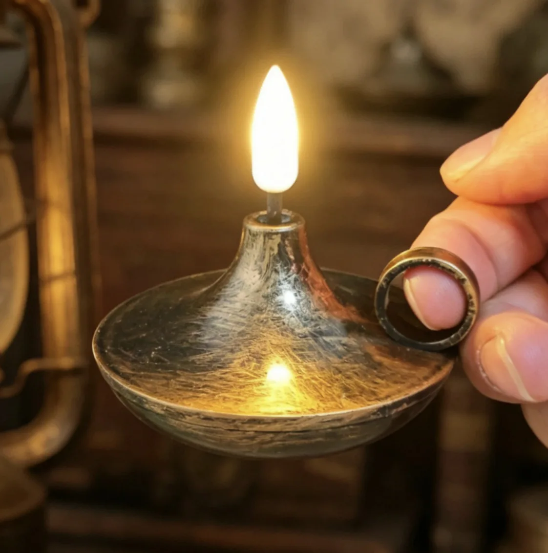 Oil lamp retro and old craftsmanship electronic candle lamp