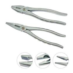 Orthopedics Needle Nose Pliers Forceps Nice Flat Nose Pliers with Serrated Jaws  Veterinary Orthopedics Instruments